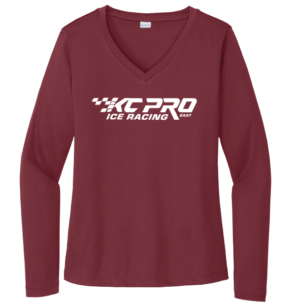 2A: LST353LS Sport-Tek® Women's Long Sleeve PosiCharge® Competitor™ V-Neck Tee (KC)
