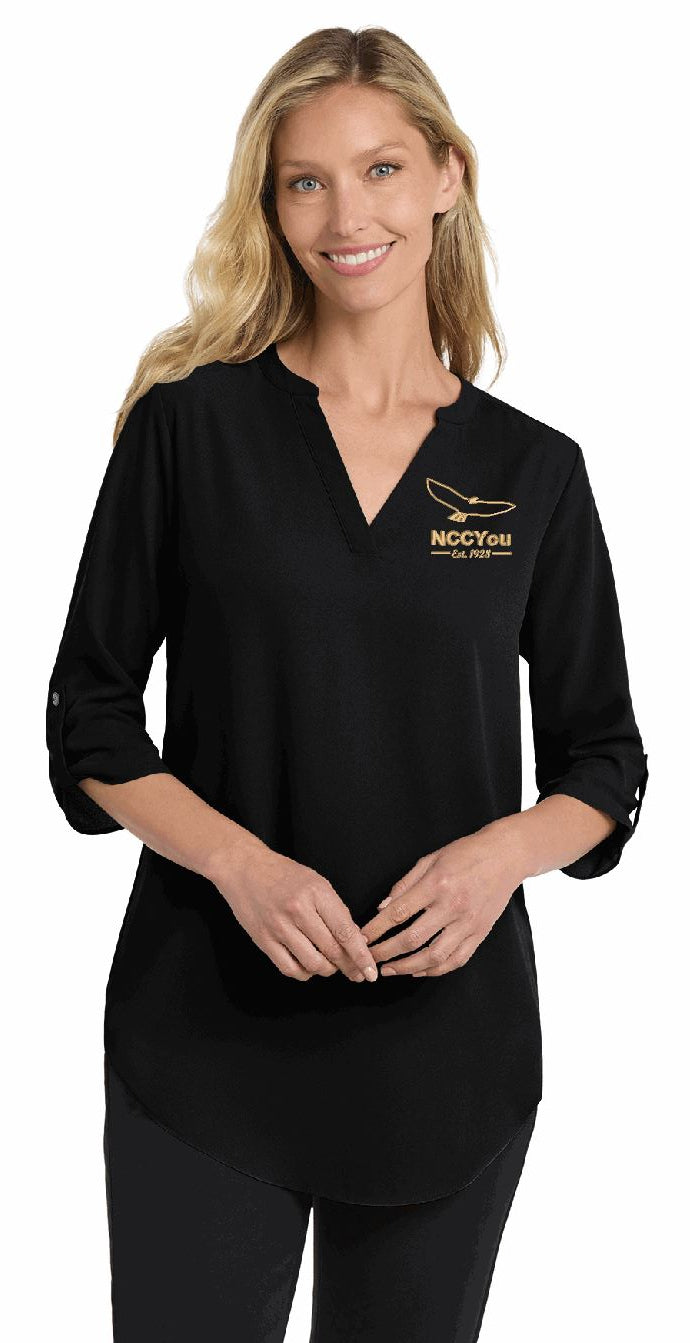42)  STYLE # LW701  WOMENS 3/4 SLEEVE TUNIC BLOUSE