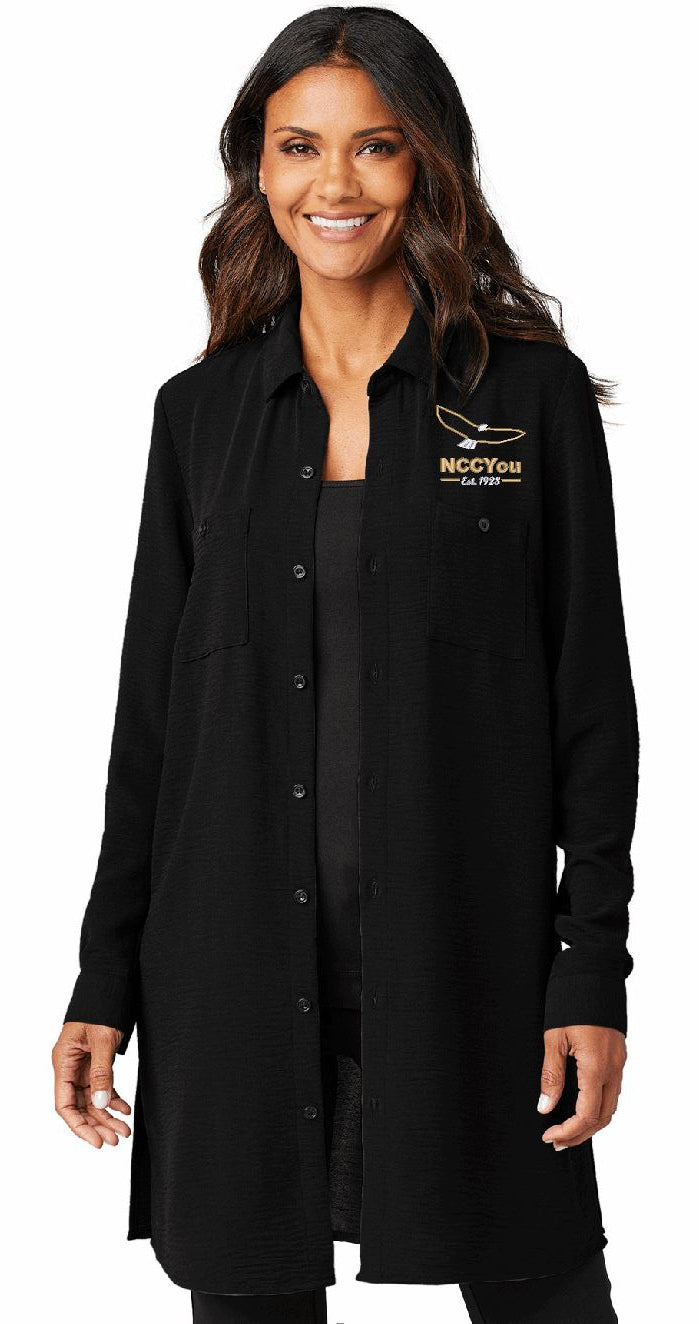 43)  STYLE # LW715 WOMENS TEXTURED CREPE LONG TUNIC
