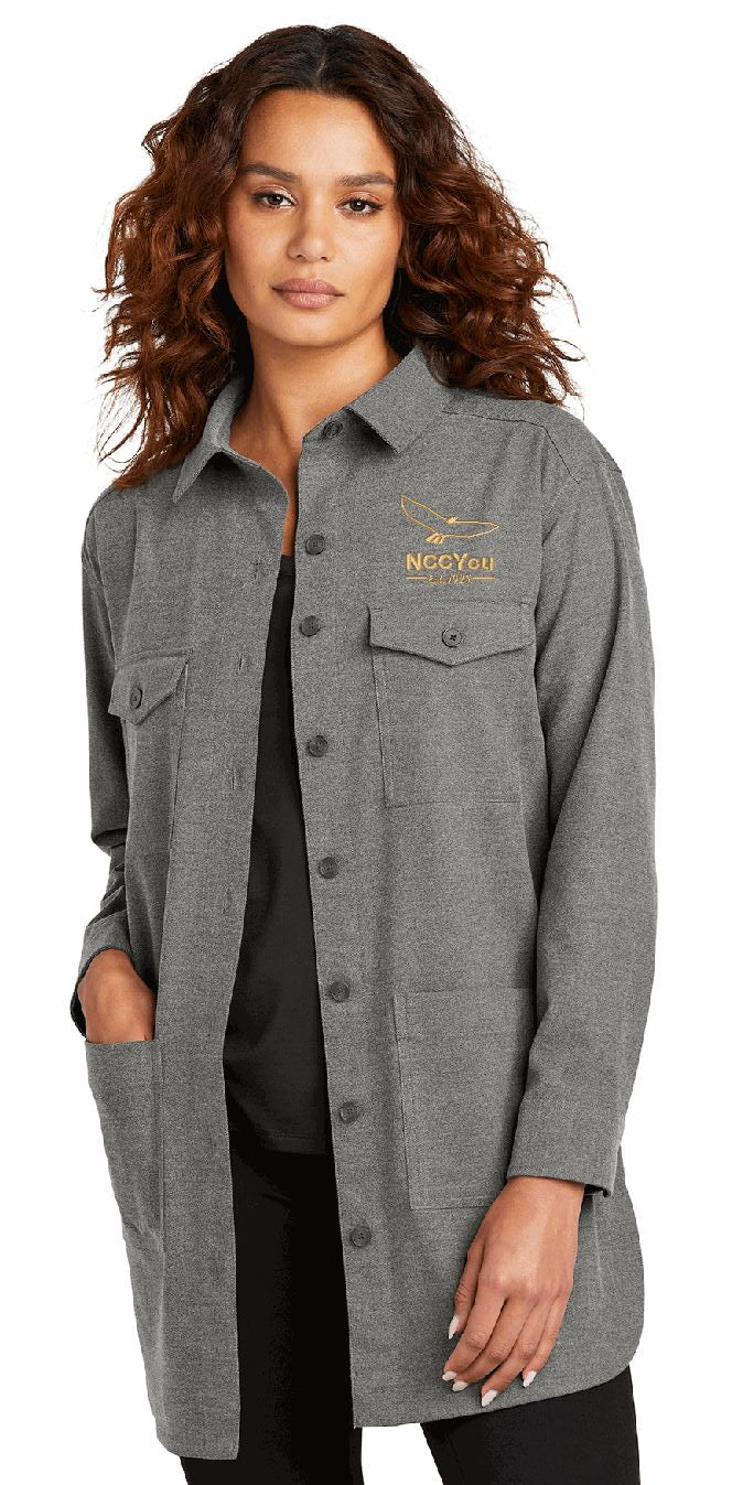 44) #MM2021 MERCER+METTLE WOMENS LONG SLEEVE TWILL OVERSHIRT