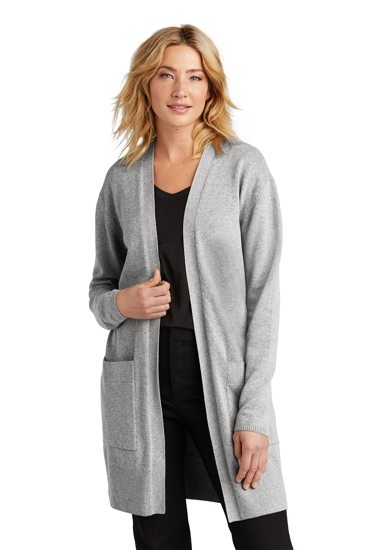 12) STYLE #  MM3023 MERCER+METTLE WOMENS OPEN FRONT CARDIGAN SWEATER