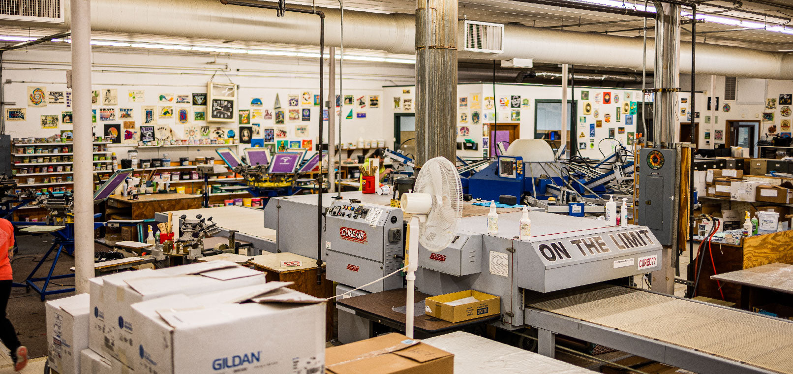 Inside view of the print department at On The Limit.