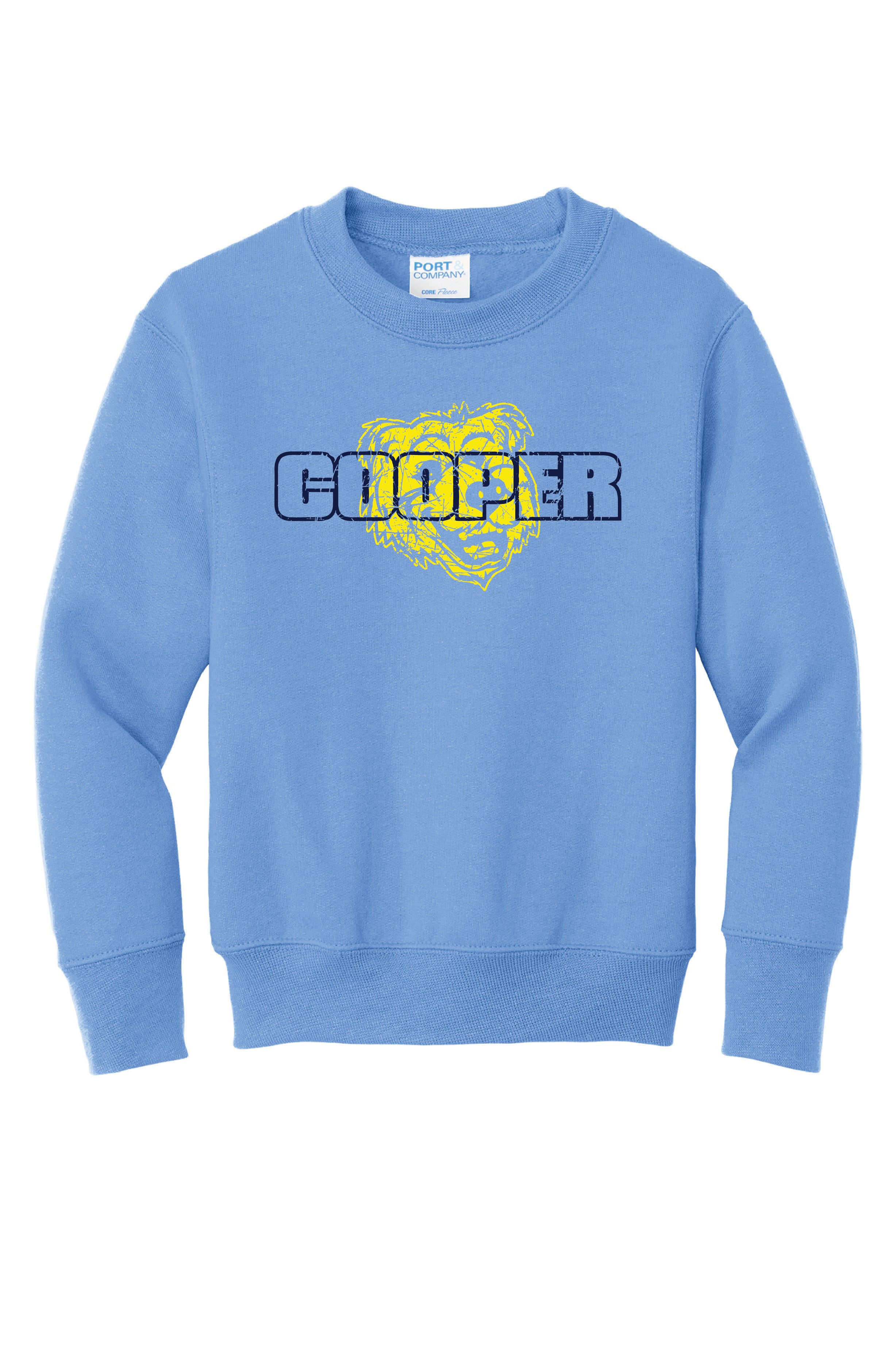 13A) PC78Y  Port & Co® Youth Core Fleece Crewneck Sweatshirt (Cooper)