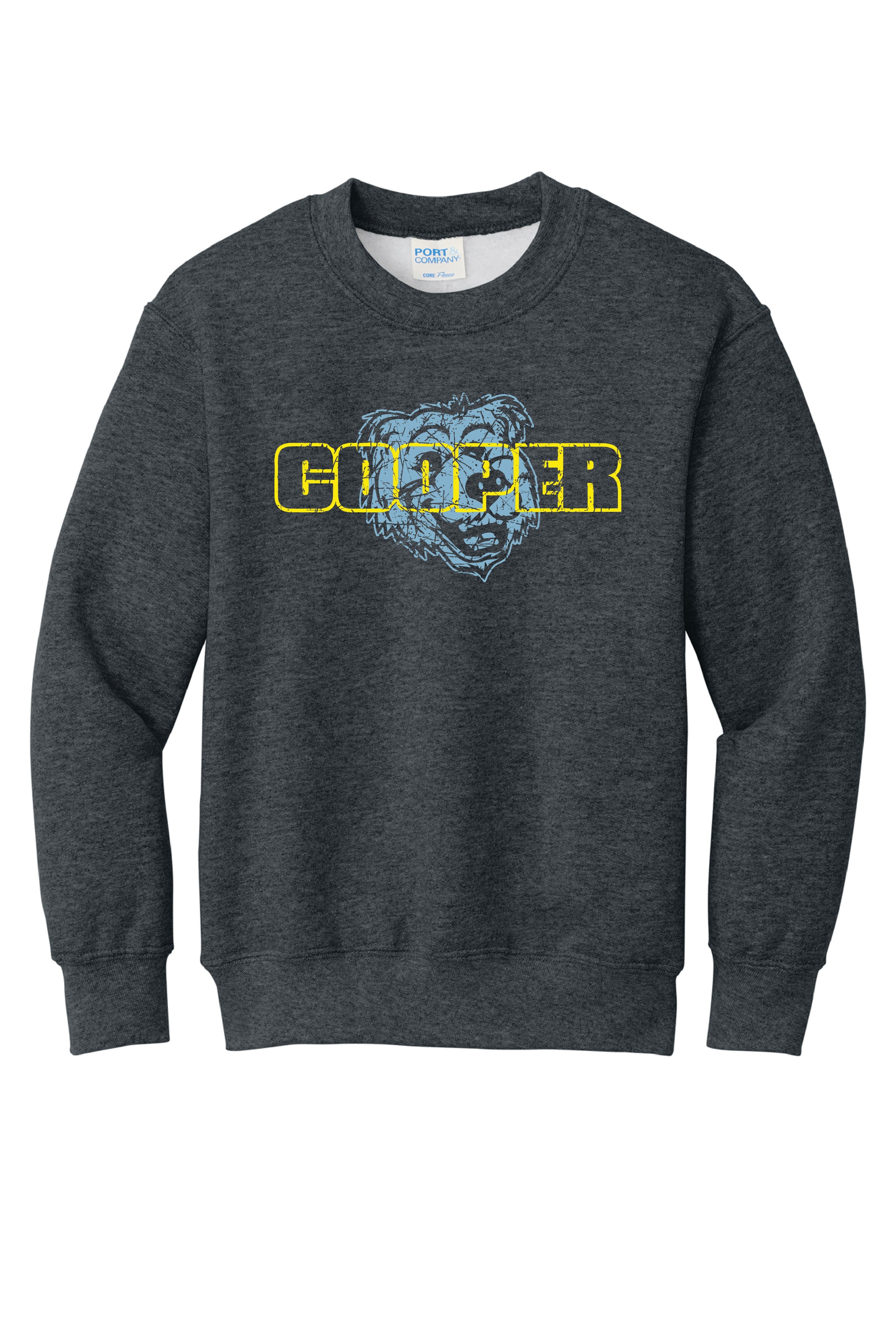 13A) PC78Y  Port & Co® Youth Core Fleece Crewneck Sweatshirt (Cooper)