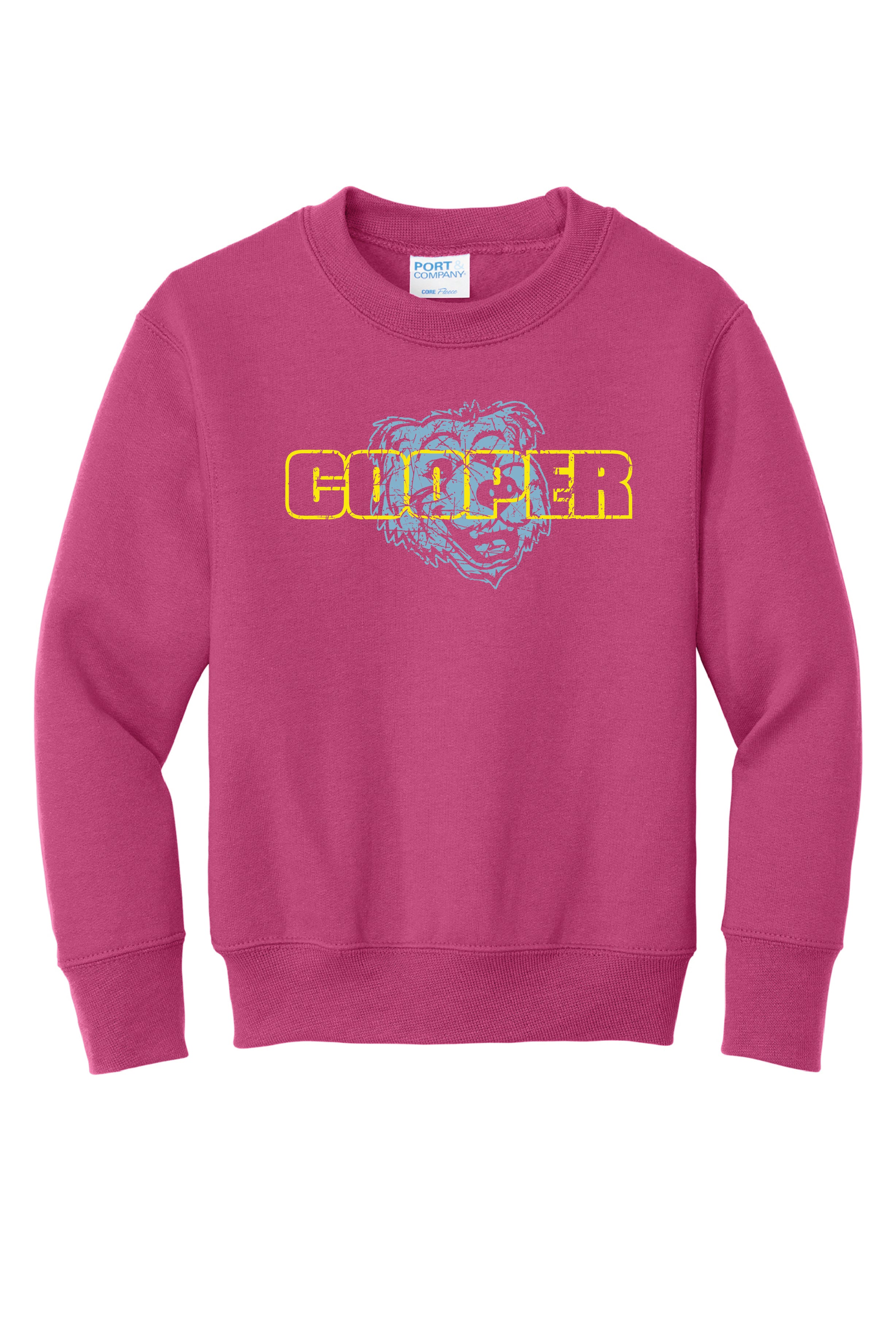 13A) PC78Y  Port & Co® Youth Core Fleece Crewneck Sweatshirt (Cooper)