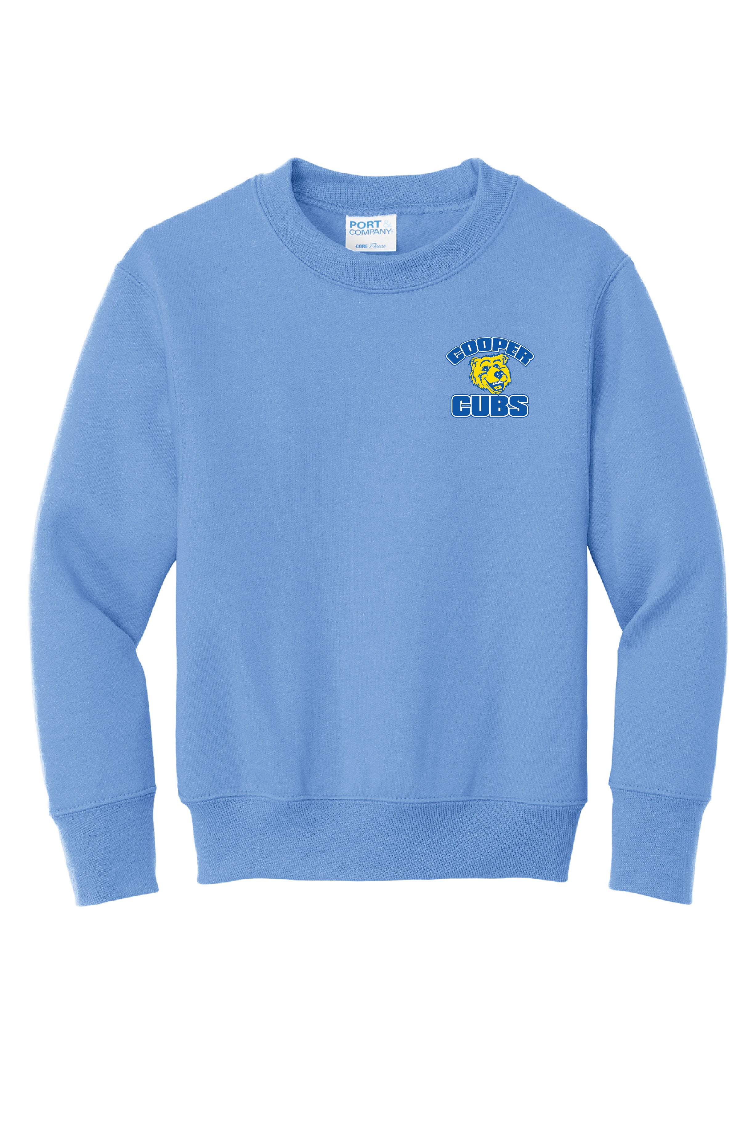 4A) PC78Y Sale Port & Co® Youth Core Fleece Crewneck Sweatshirt (Cooper)