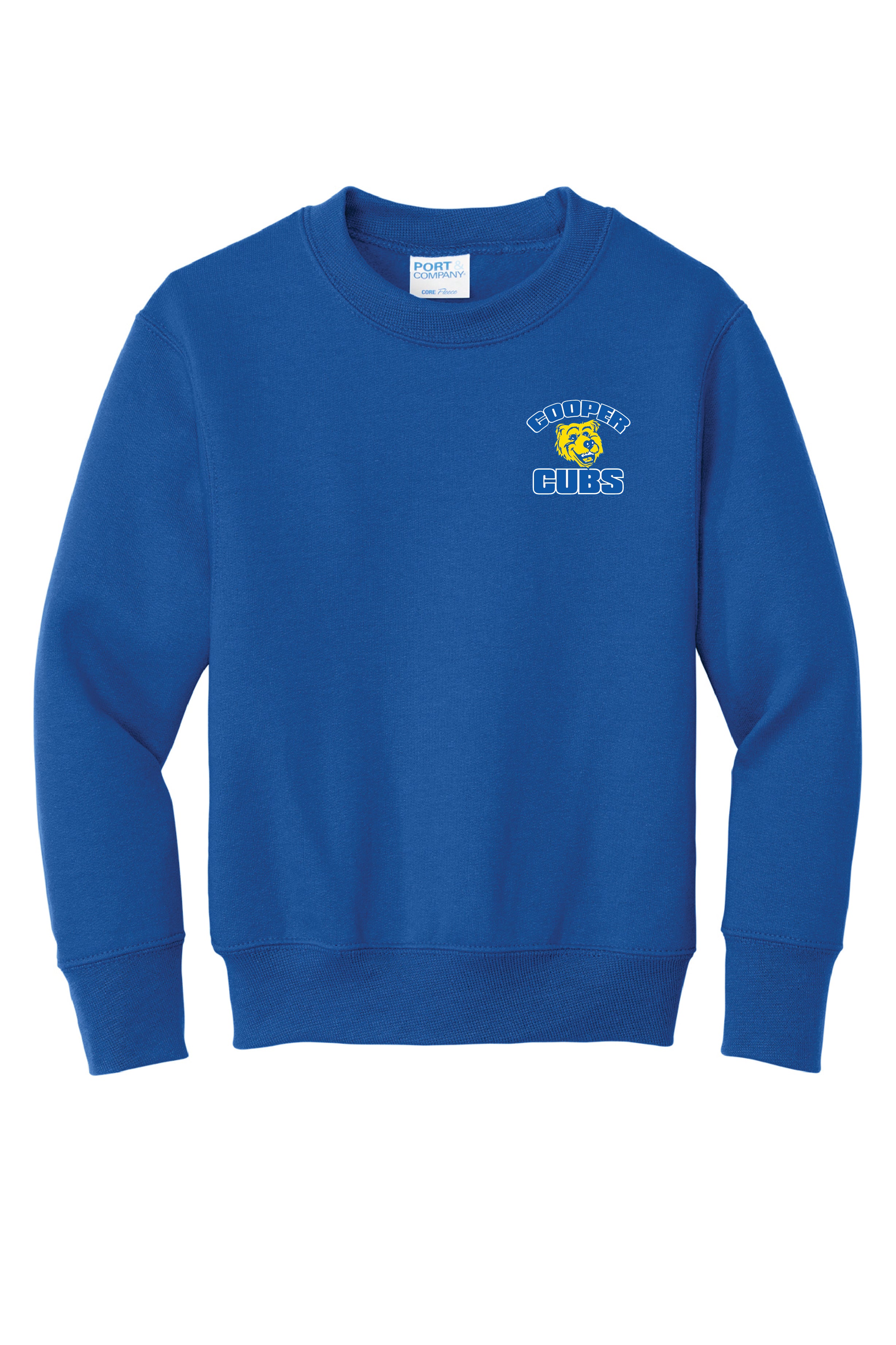 4A) PC78Y Sale Port & Co® Youth Core Fleece Crewneck Sweatshirt (Cooper)