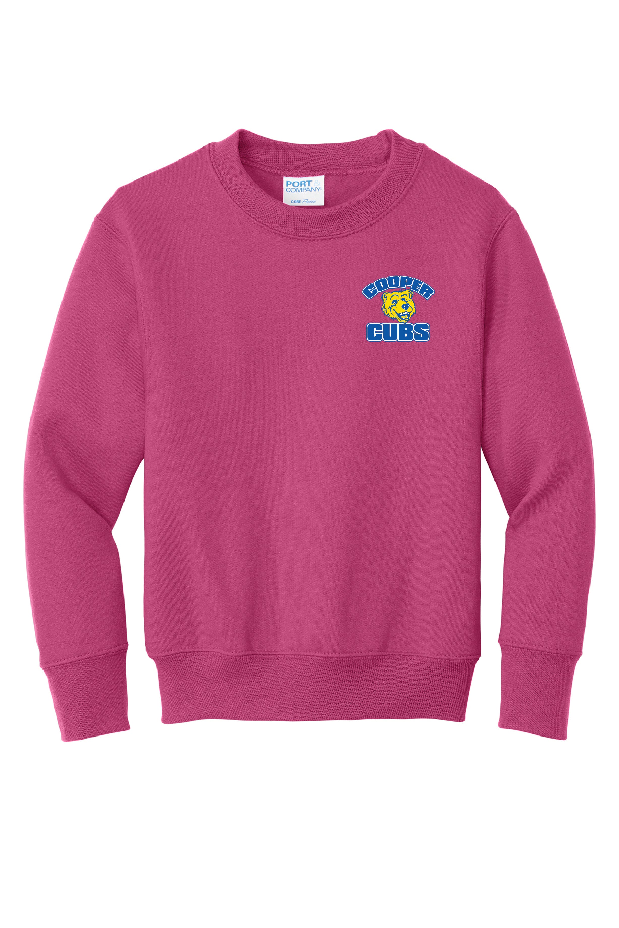 4B) PC78Y  Port & Co™ Youth Core Fleece Crewneck Sweatshirt (Cooper)
