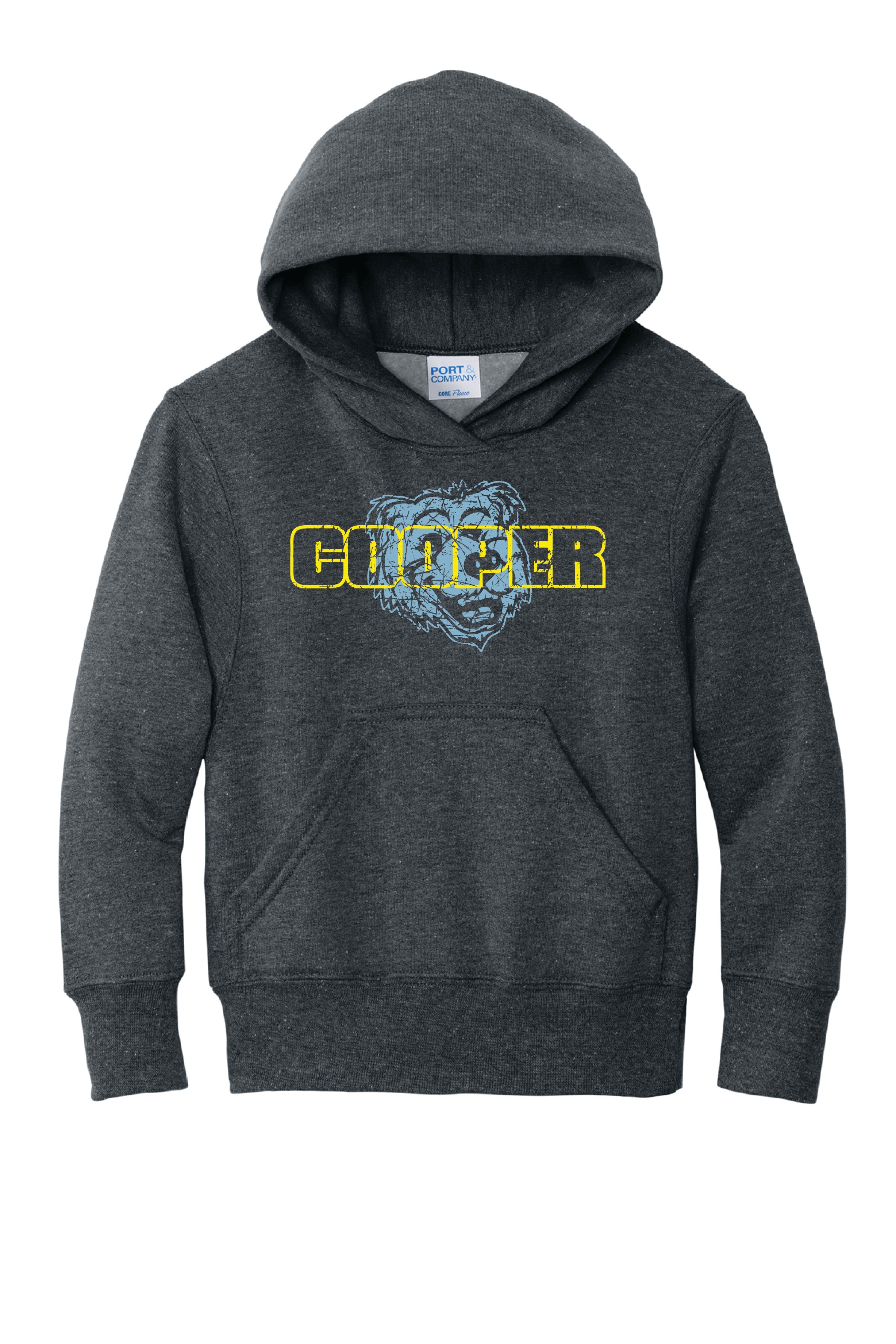 12A) PC78YH  Port & Co® Youth Core Fleece Pullover Hooded Sweatshirt (Cooper)