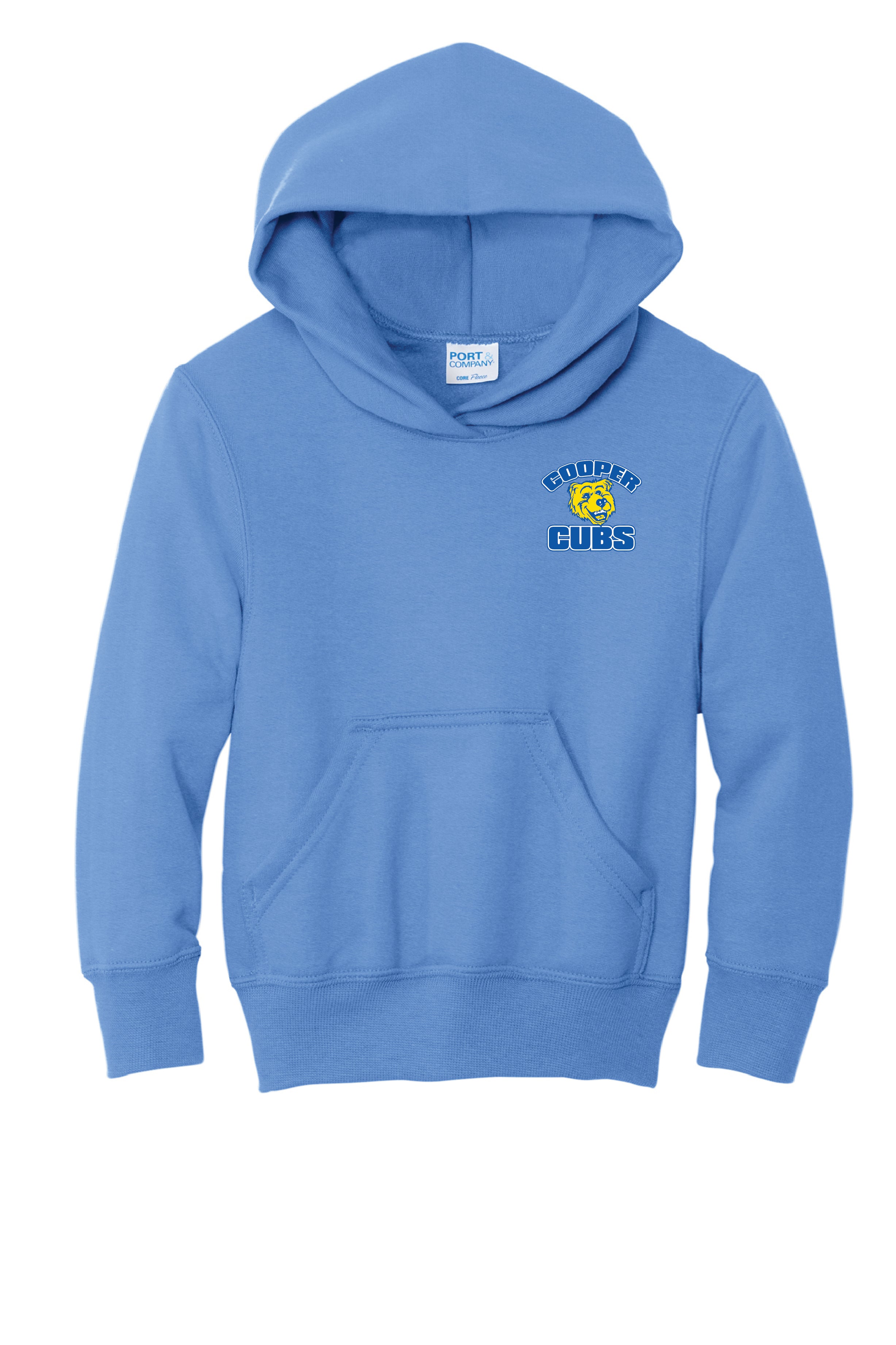 3B) PC78YH  Port & Co™ Youth Core Fleece Pullover Hooded Sweatshirt (Cooper)