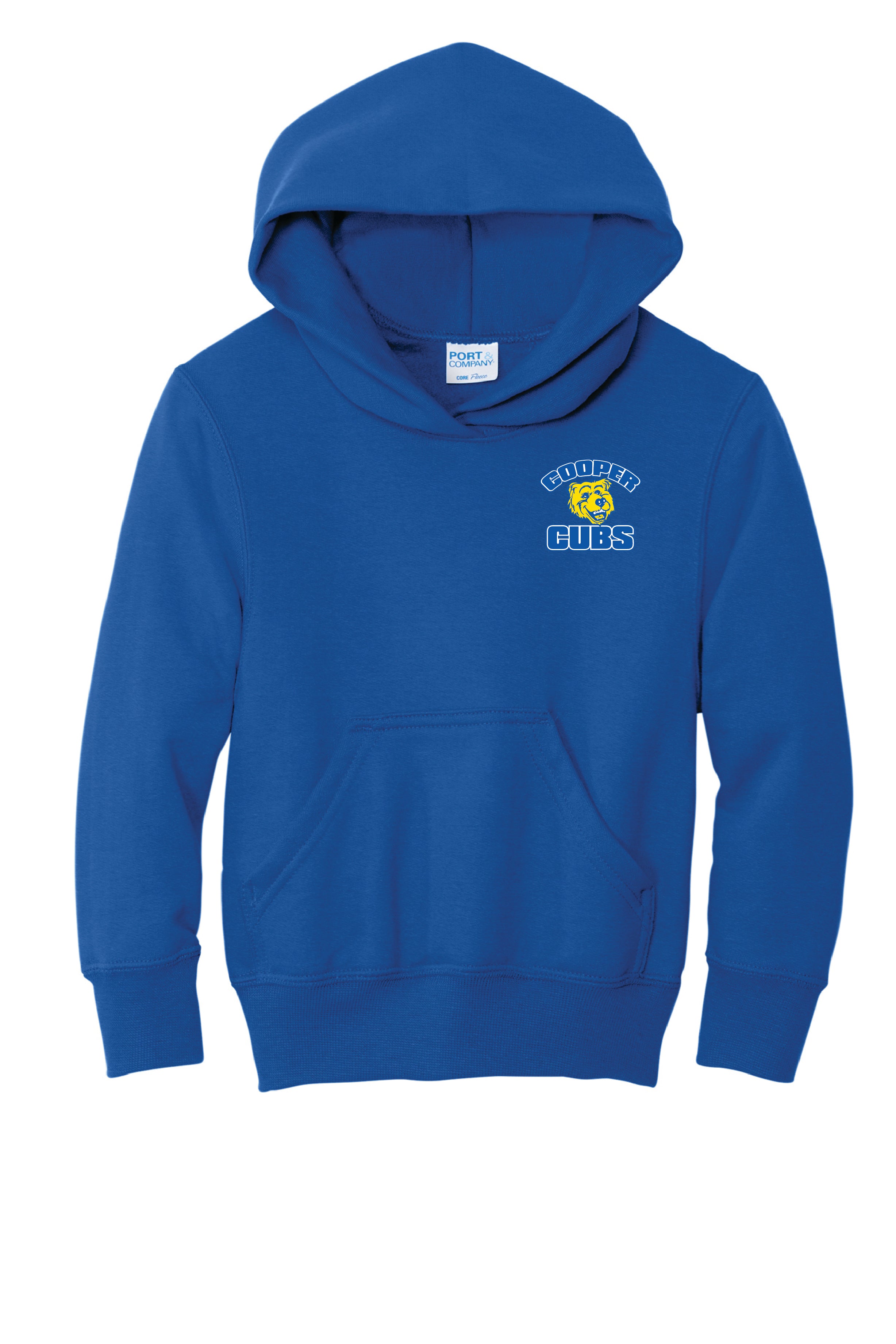 3B) PC78YH  Port & Co™ Youth Core Fleece Pullover Hooded Sweatshirt (Cooper)