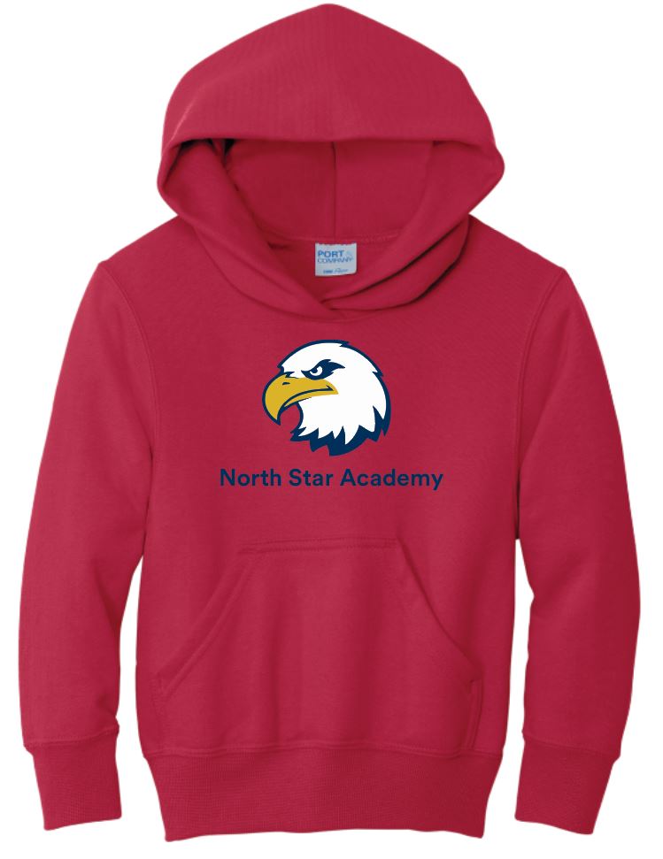 4a) PC90YH  Port & Co™ Youth Core Fleece Pullover Hooded Sweatshirt