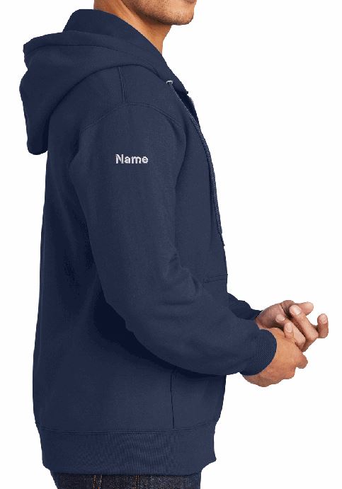 5a) PC90ZH  Port & Co™ Essential Fleece Full-Zip Hooded Sweatshirt