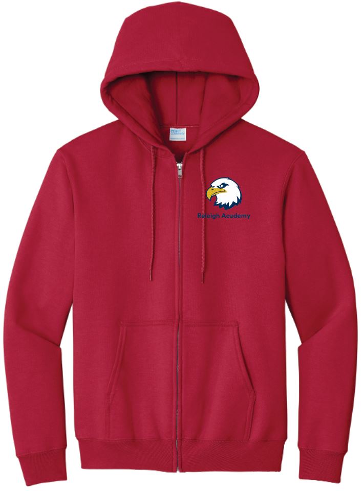 3b) PC90ZH  Port & Co™ Essential Fleece Full-Zip Hooded Sweatshirt
