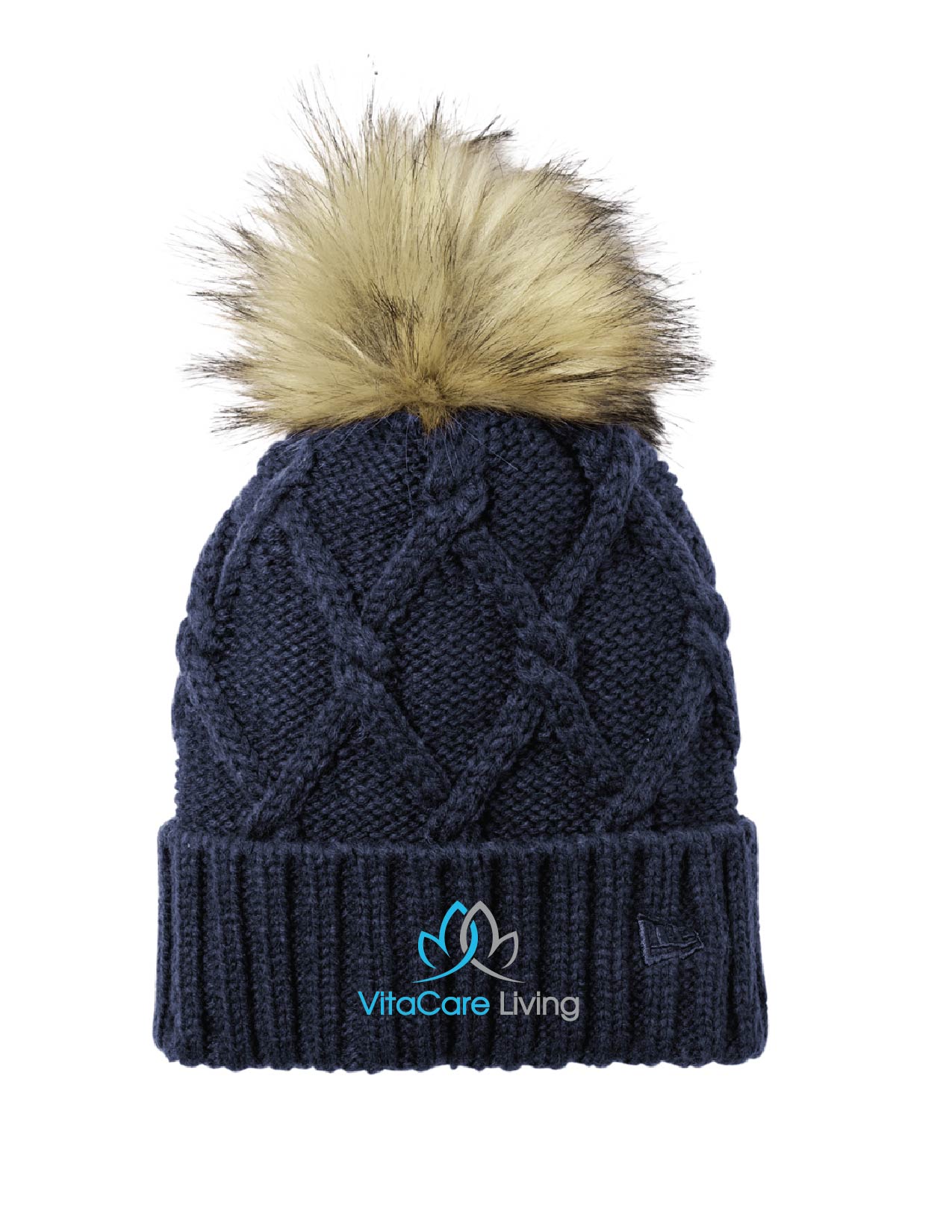 26 ) STYLE # NE911 NEW ERA FAUX FUR POM BEANIE - VITACARE