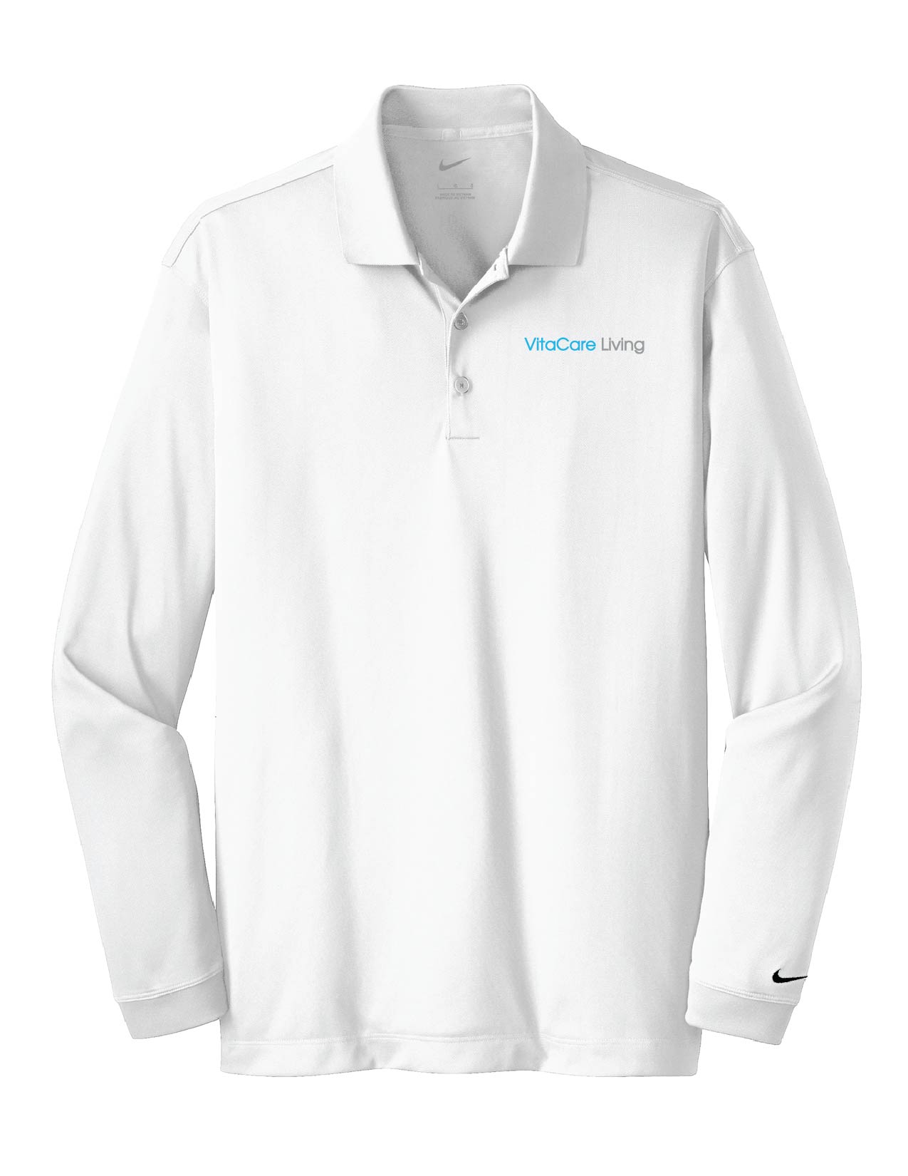 16 ) STYLE # 466364 NIKEDRI FIT  LONG SLEEVE POLOS - VITACARE