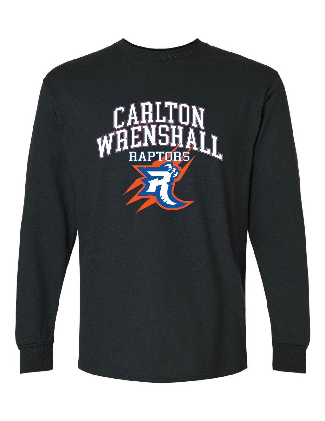 3) STYLE # 5400 GILDAN HEAVY COTTON LONG SLEEVE T-SHIRT - RAPTORS