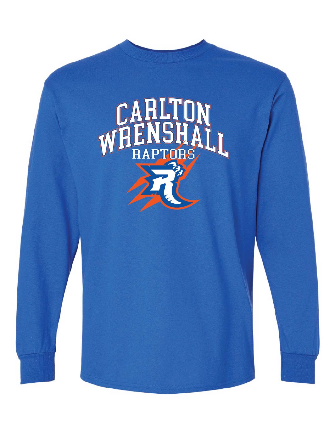 3) STYLE # 5400 GILDAN HEAVY COTTON LONG SLEEVE T-SHIRT - RAPTORS