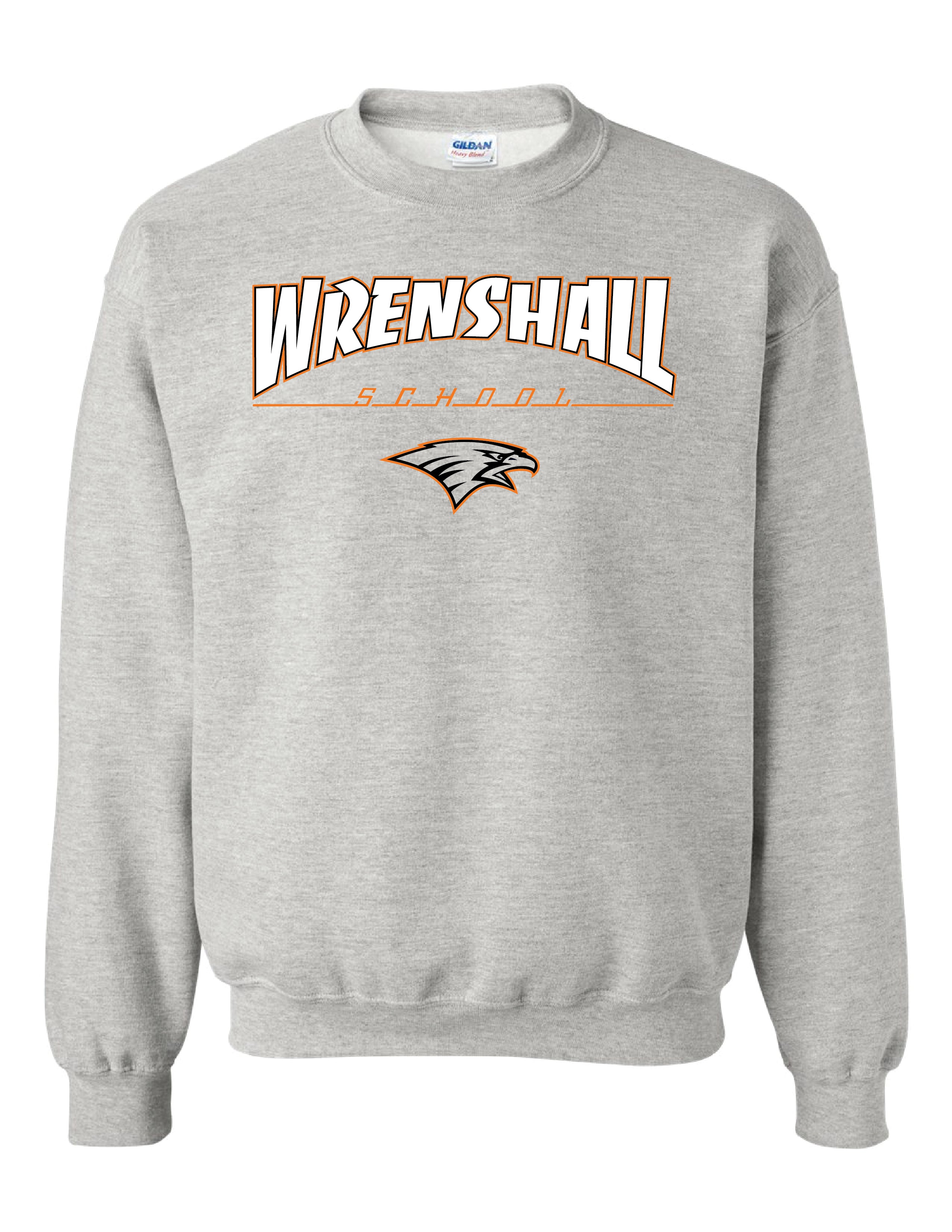 B)STYLE# 18000 GILDAN CREW SWEATSHIRT / WRENSHALL