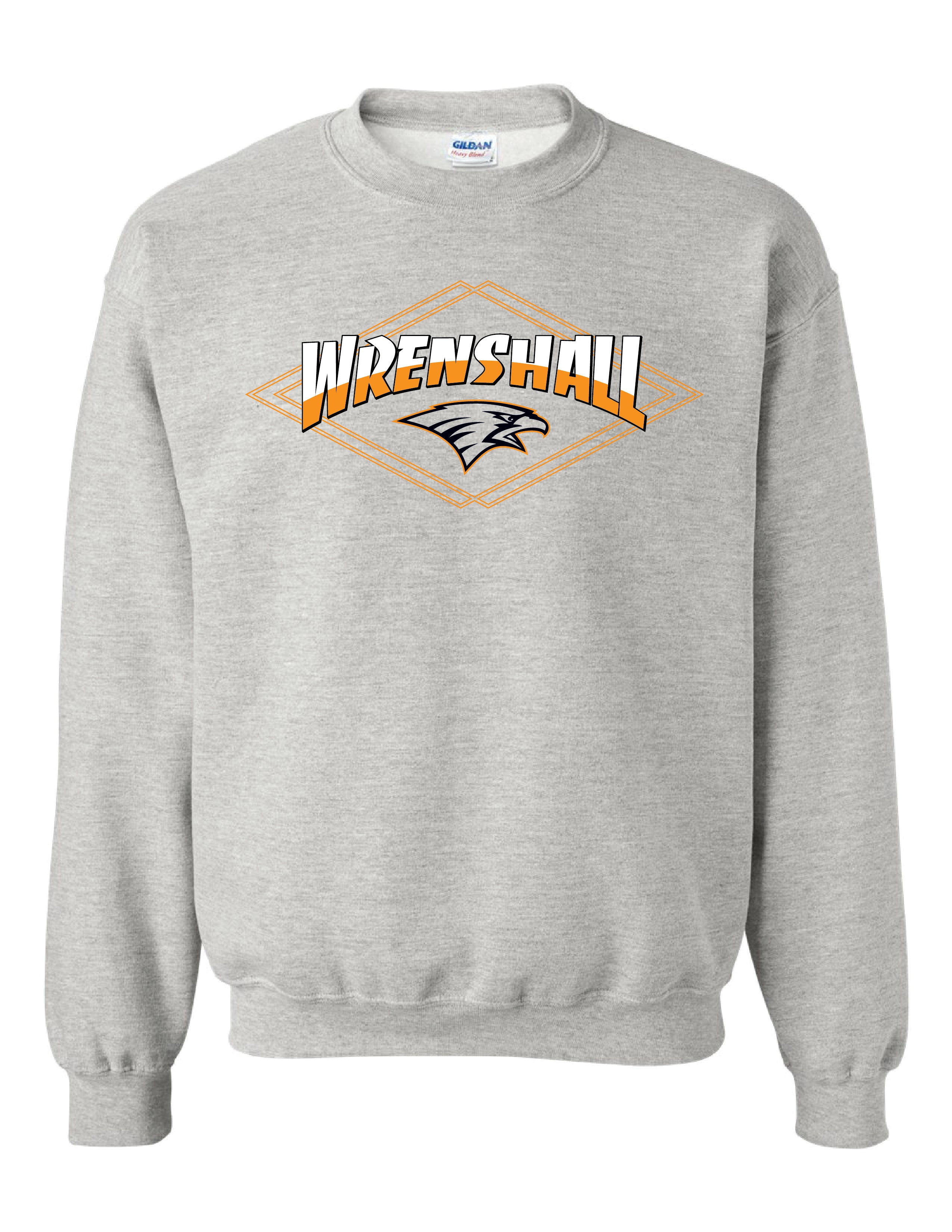 B)STYLE# 18000 GILDAN CREW SWEATSHIRT / WRENSHALL