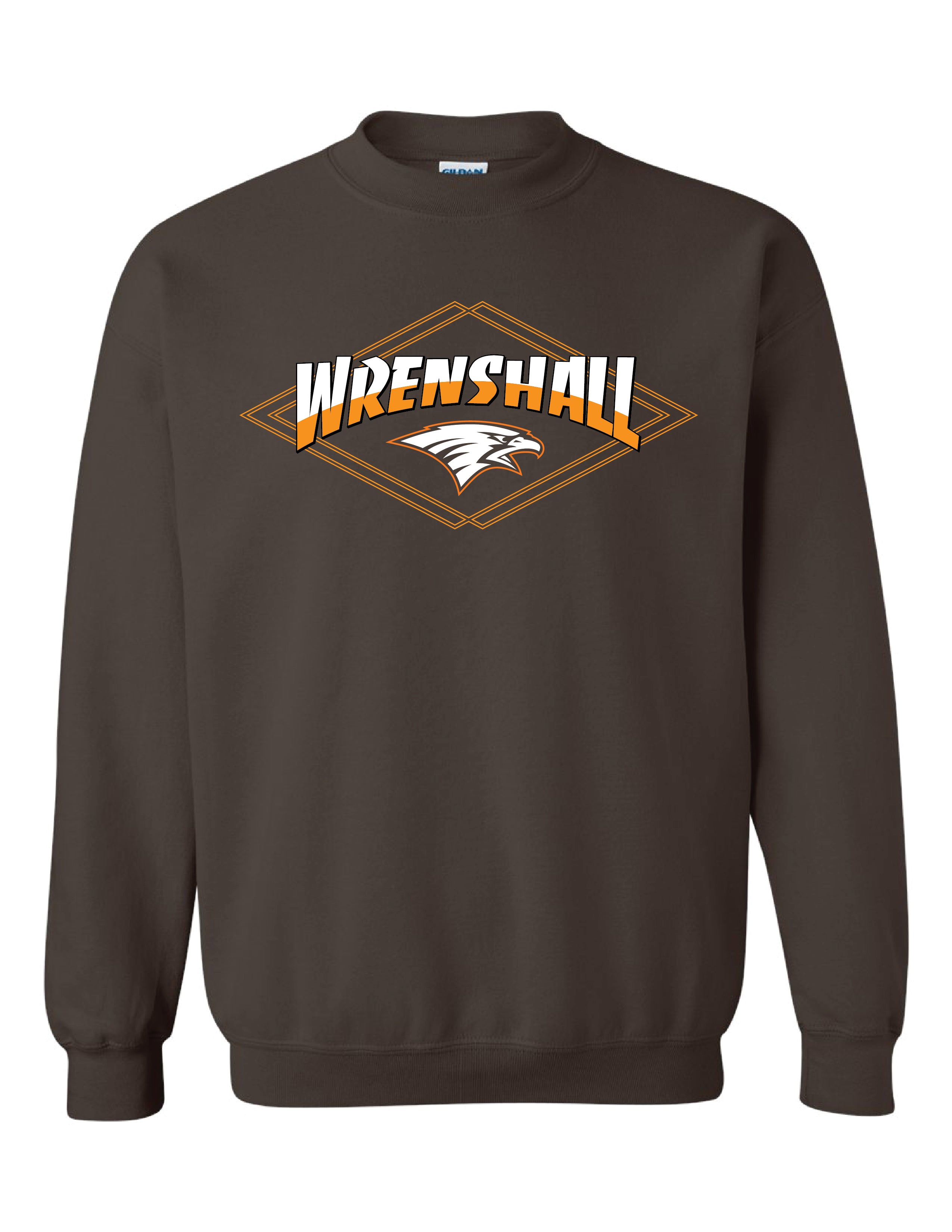 B)STYLE# 18000 GILDAN CREW SWEATSHIRT / WRENSHALL