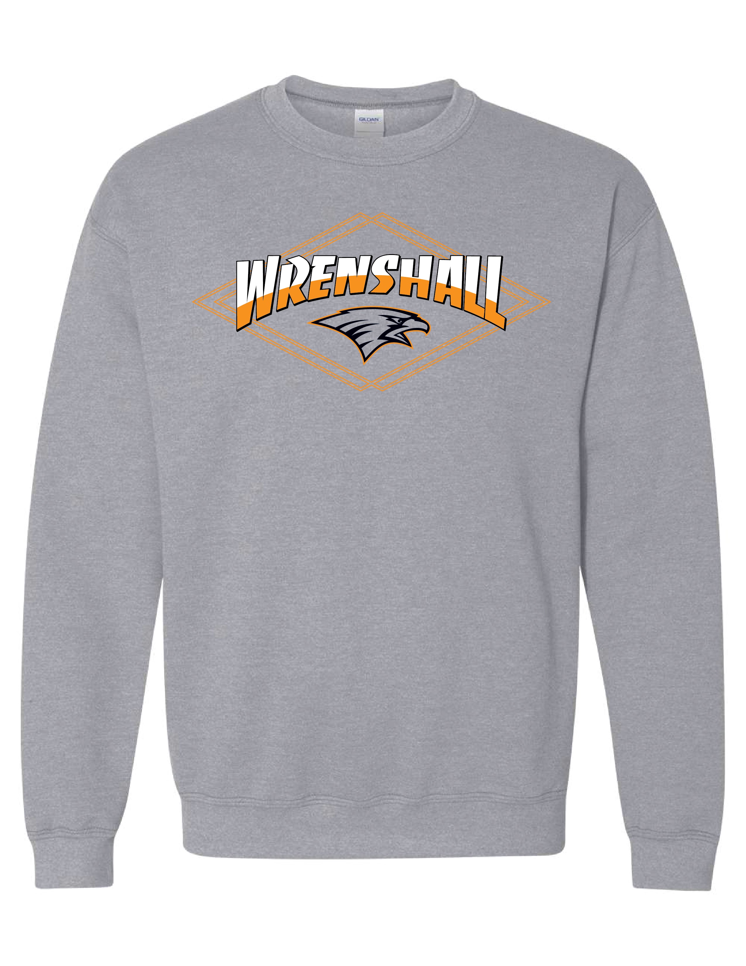 B)STYLE# 18000 GILDAN CREW SWEATSHIRT / WRENSHALL