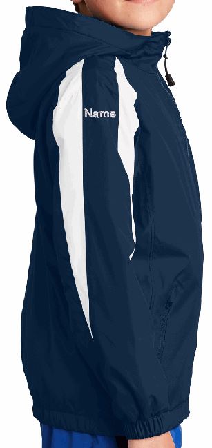 2a) YST81 Sport Tek Fleece lined  Youth ColorBlock Jacket