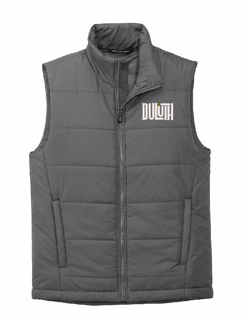 I) STYLE# J853 MENS OR L853 LADIES PUFFER VESTS (DULUTH LOGO)