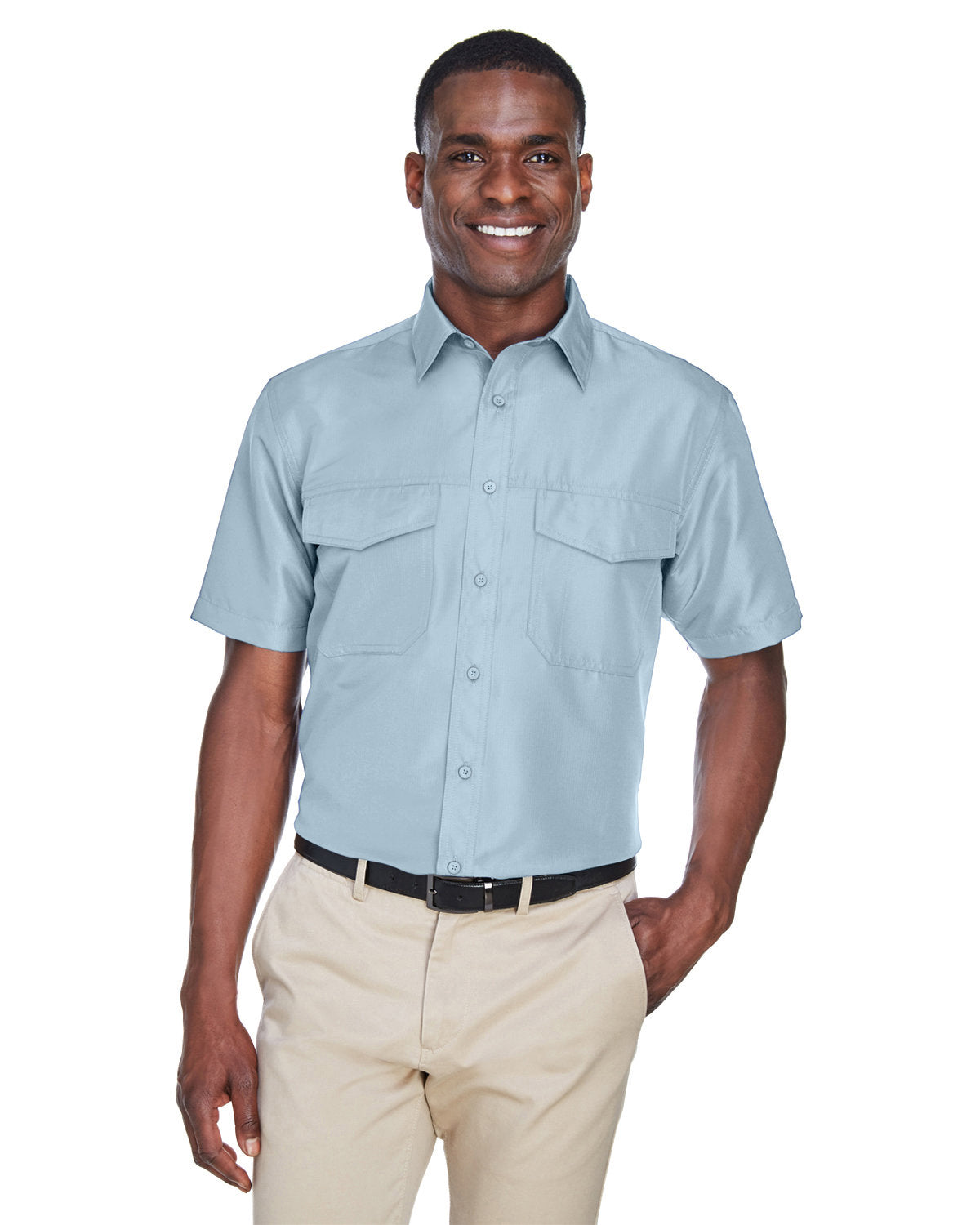 B5) M580 Harriton Men's Key West Short-Sleeve Performance Staff Shirt - CONNECT WORK TOOLS